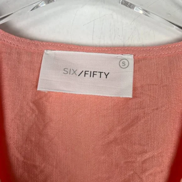 NWT Six/Fifty The Summer Tank Top Surplice Neckline Coral Size Small S NEW - Picture 5 of 10